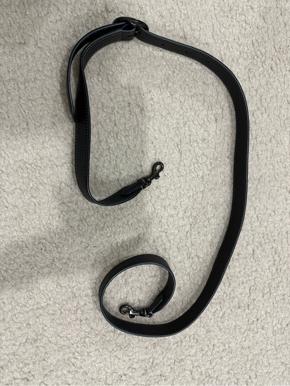 Black Leather Top-Handle Shoulder Bag - Picture 2 of 4